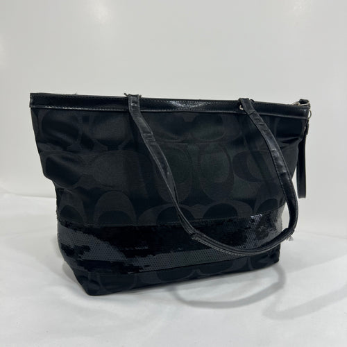 Coach Black Sequin Tote Bag