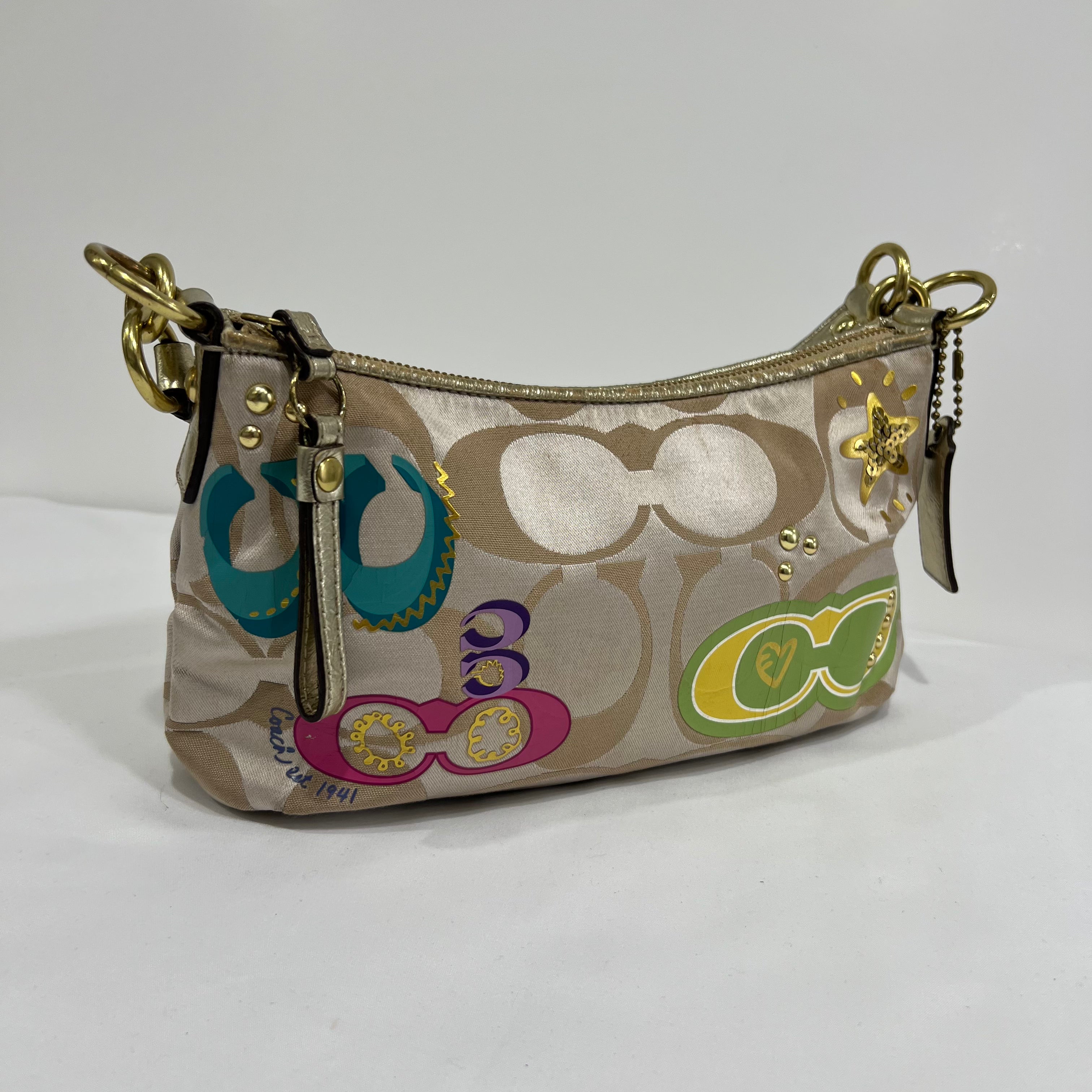 Coach Poppy Signature Appliqué Bag