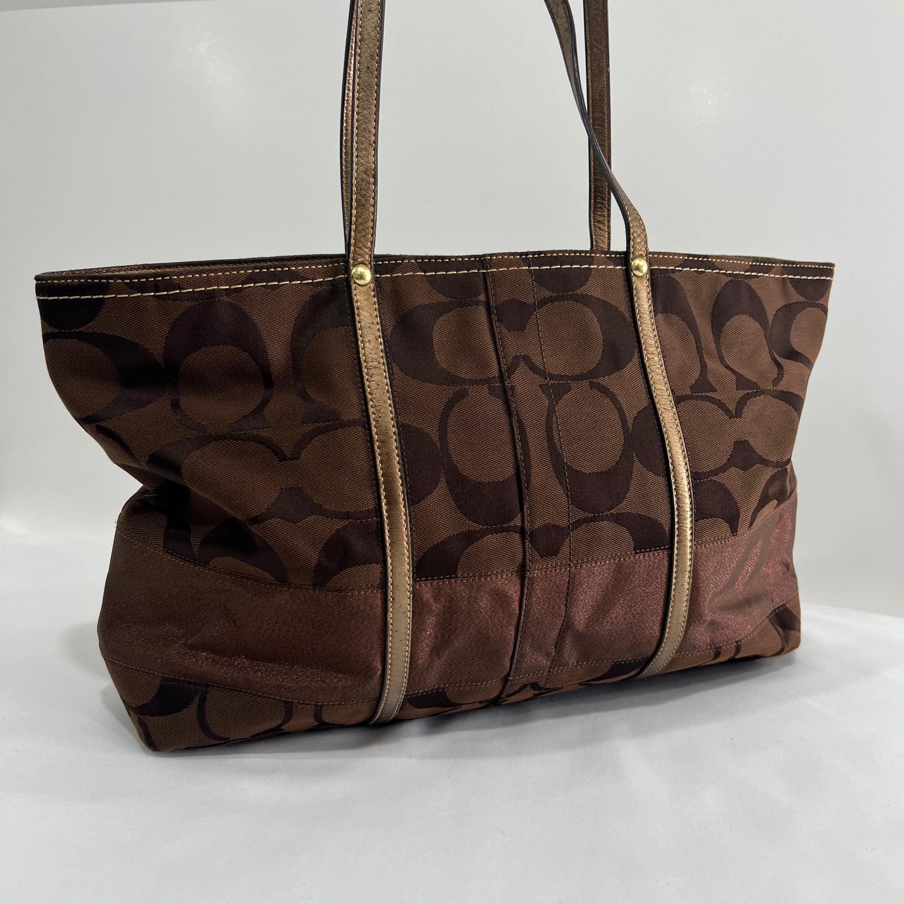 Coach Signature Stripe Tote