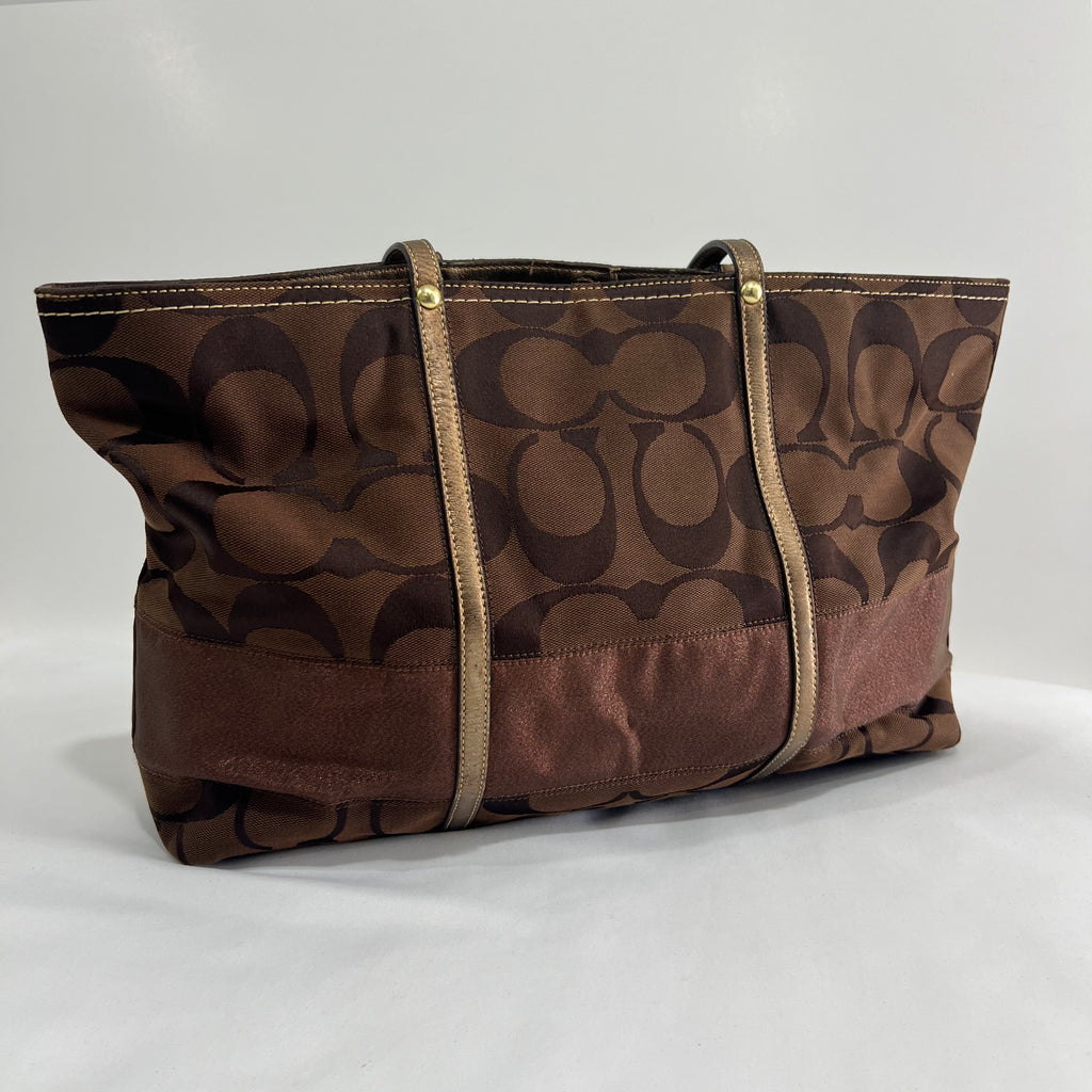 Coach Signature Stripe Tote