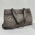 Coach Metallic And Studded Tote Bag