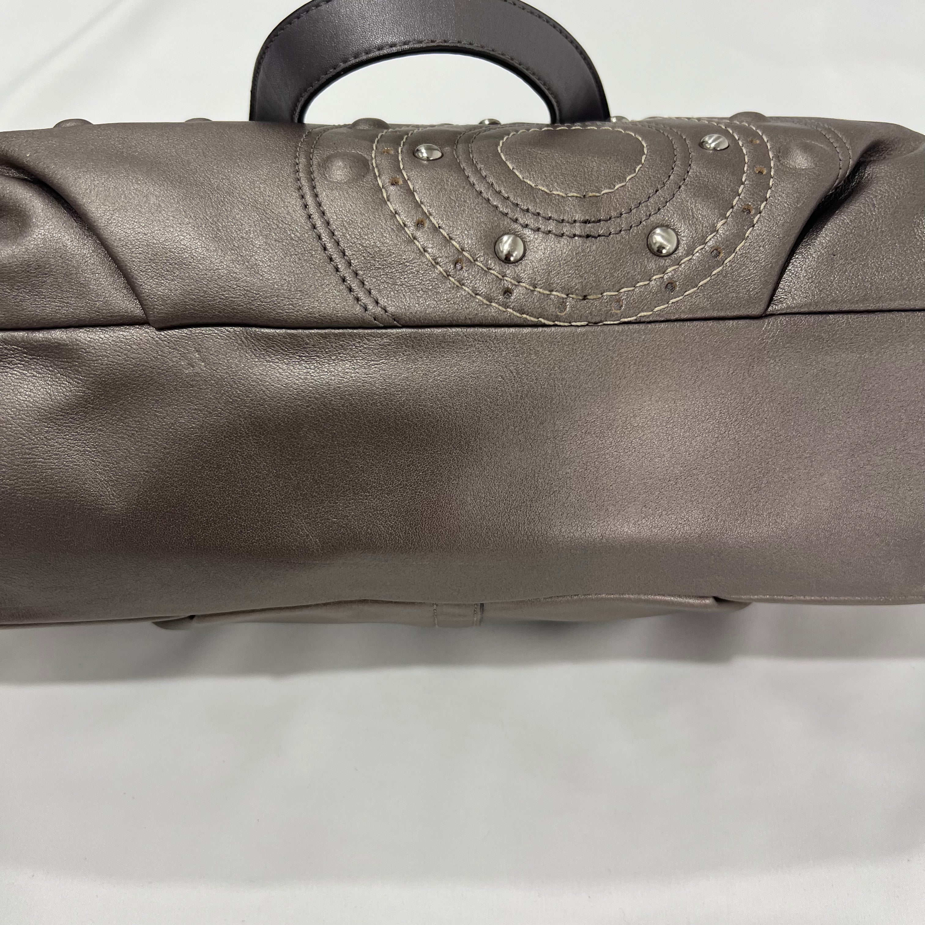 Coach Metallic And Studded Tote Bag